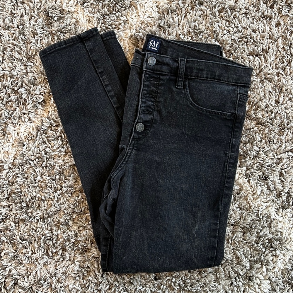 GAP favorite jegging black denim jeans, size 12 (31 regular)
